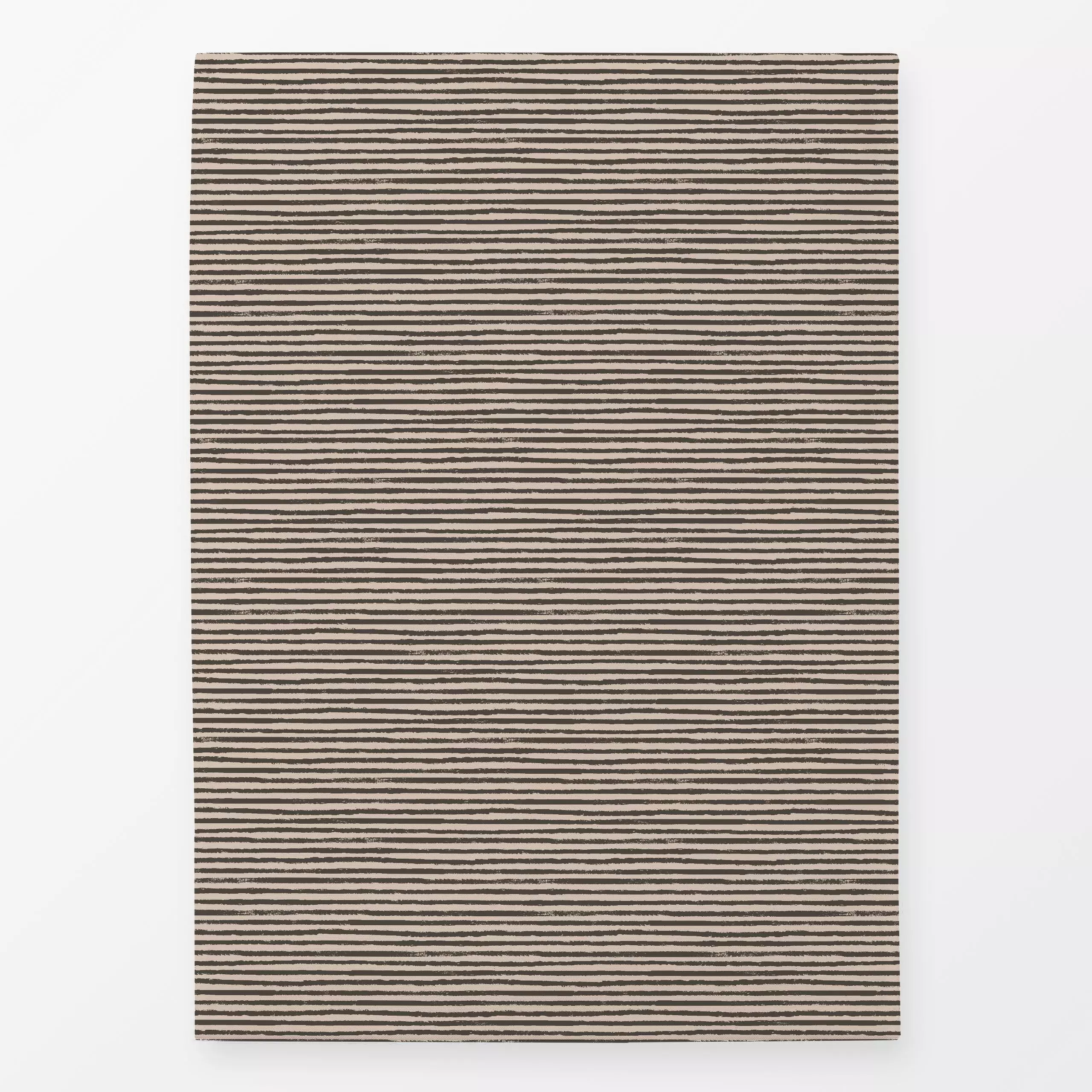 Geschirrtücher Small Stripes Black on Beige - Symbole & Muster - von „Studio Kesse"; schwarz, minimal, linie, Linien, Streif...