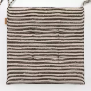 Sitzkissen Small Stripes Black on Beige