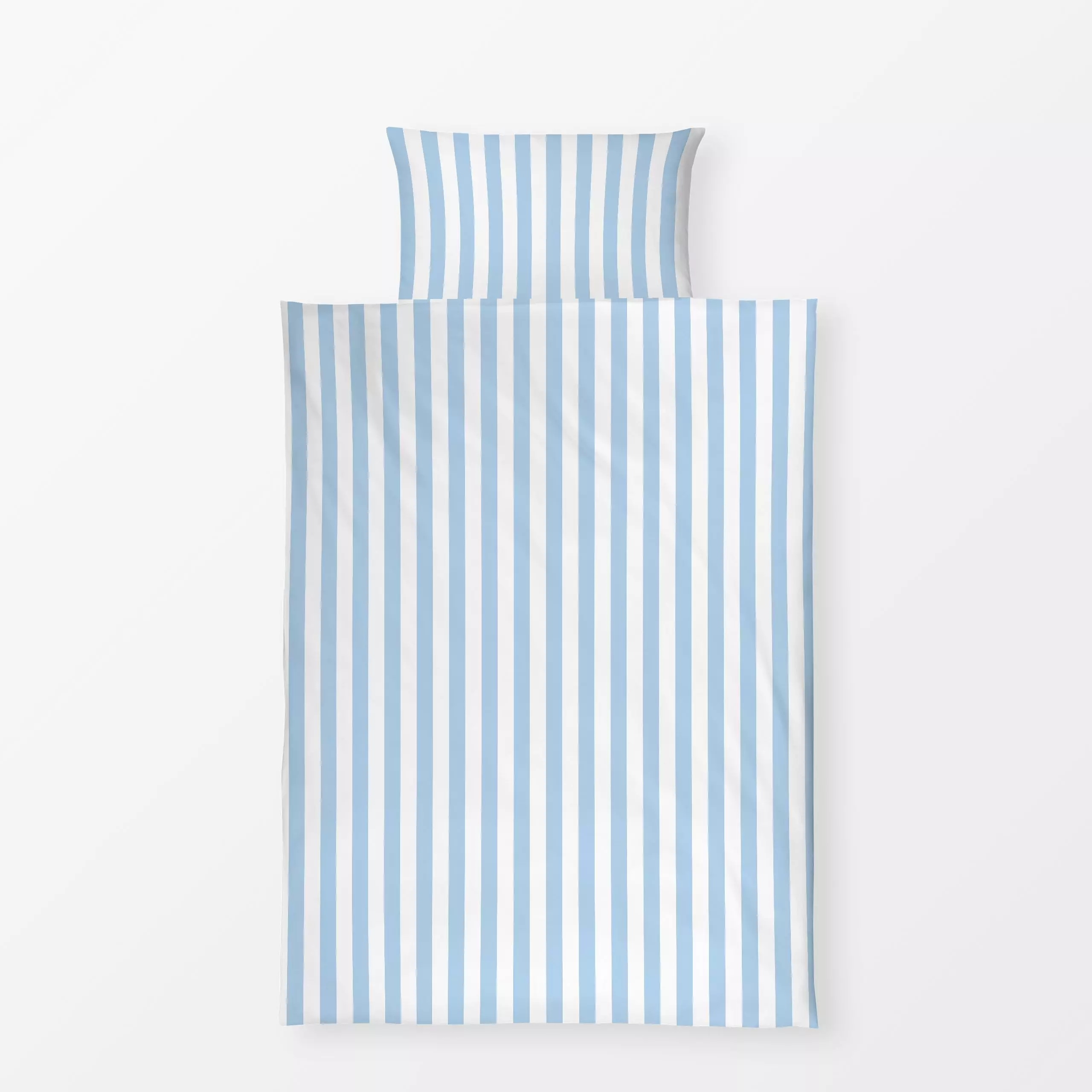 Bettwäsche Streifen Hellblau - Symbole & Muster - von „Studio ROSAGRAU"; Wasser, Streifen, Garten, Sommer, maritim, Weiss, h...