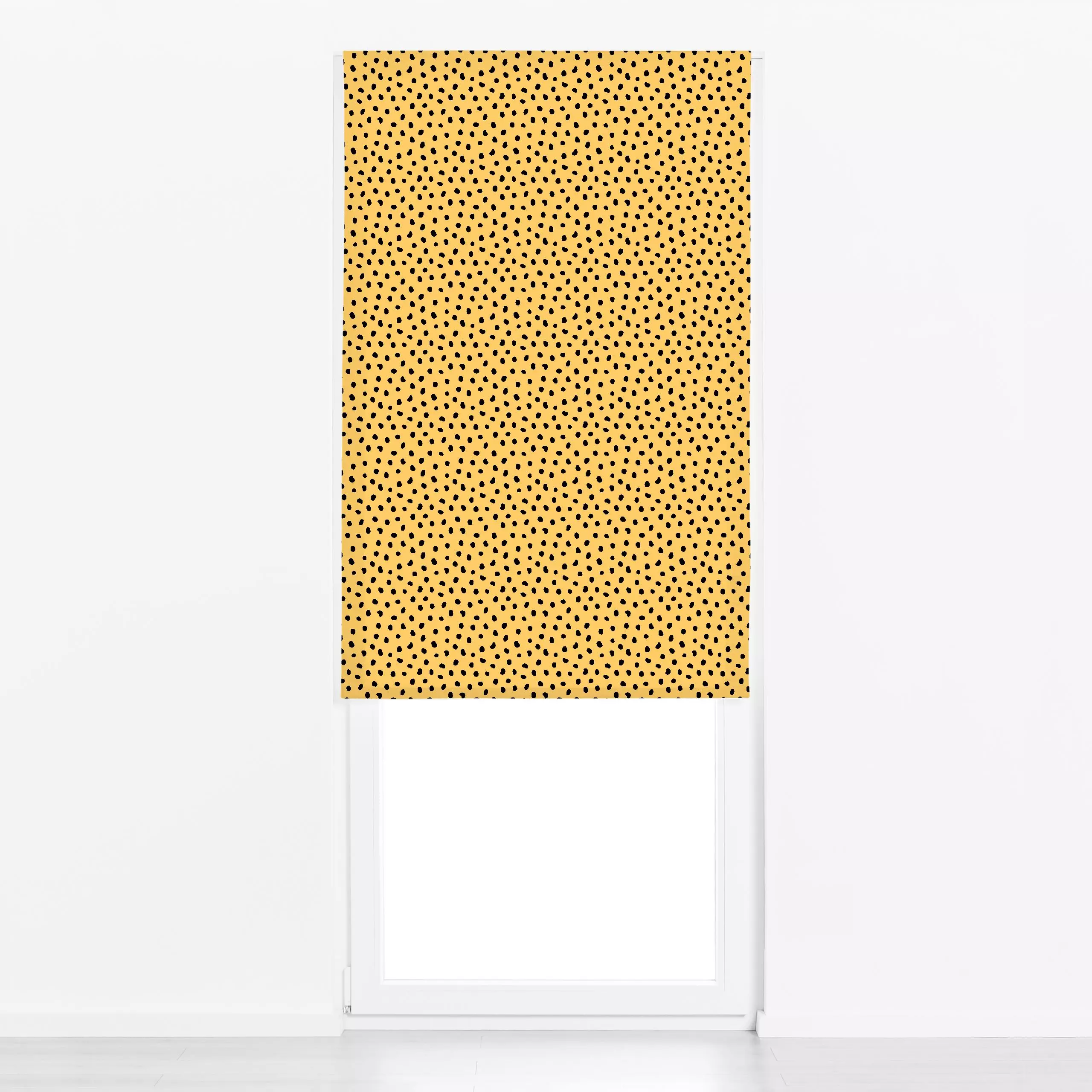 Raffrollo Muster Leo Gelb & Schwarz - Kinderzimmer & Motive für Kinder - von „Maren Gross "; Geschenk, Leo, geschenkidee, ki...