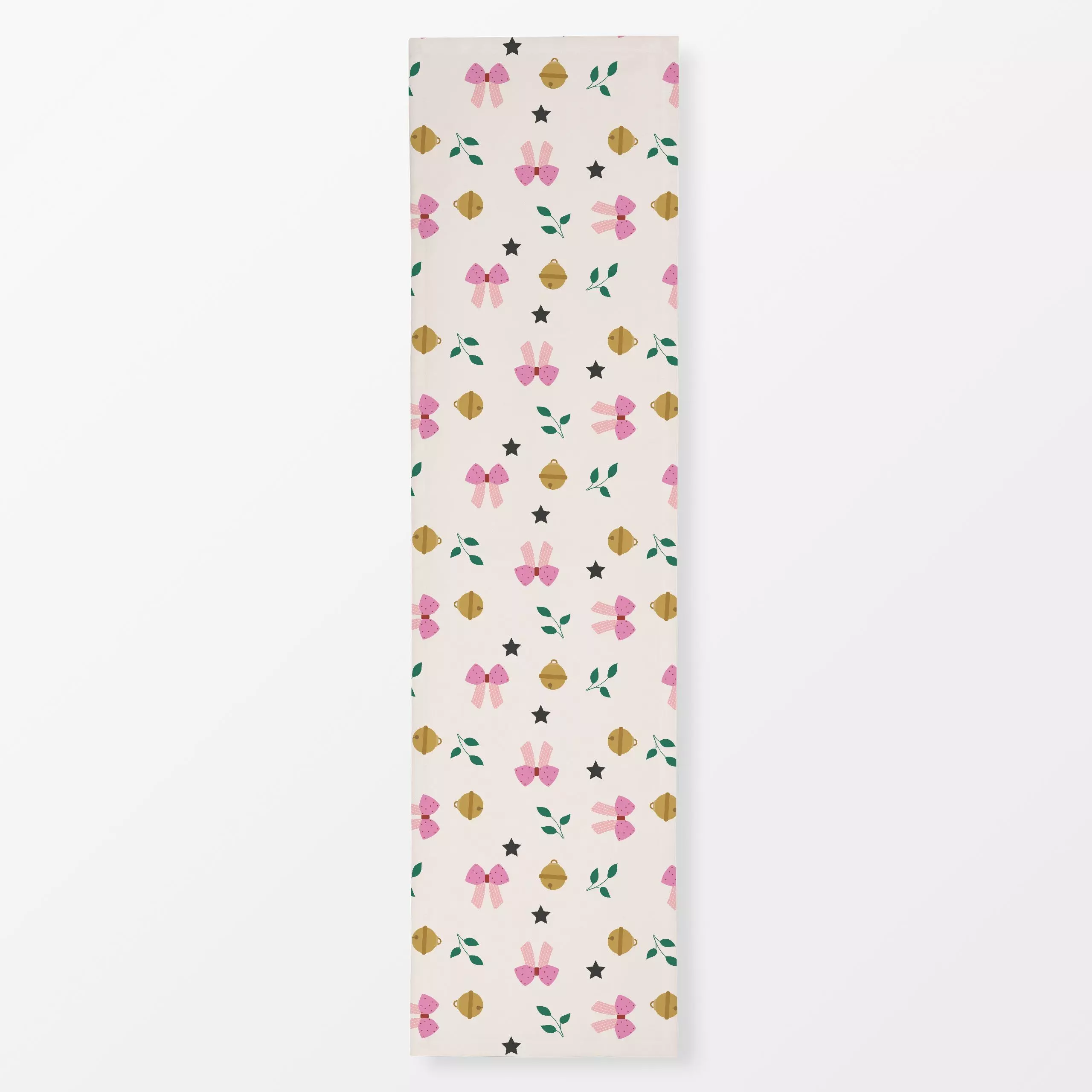 Tischläufer Schleife Rosa Pattern - Weihnachten, Symbole & Muster, Anlässe - von „Jana Moßmann"; Zweig, Sterne, schleife, fe...