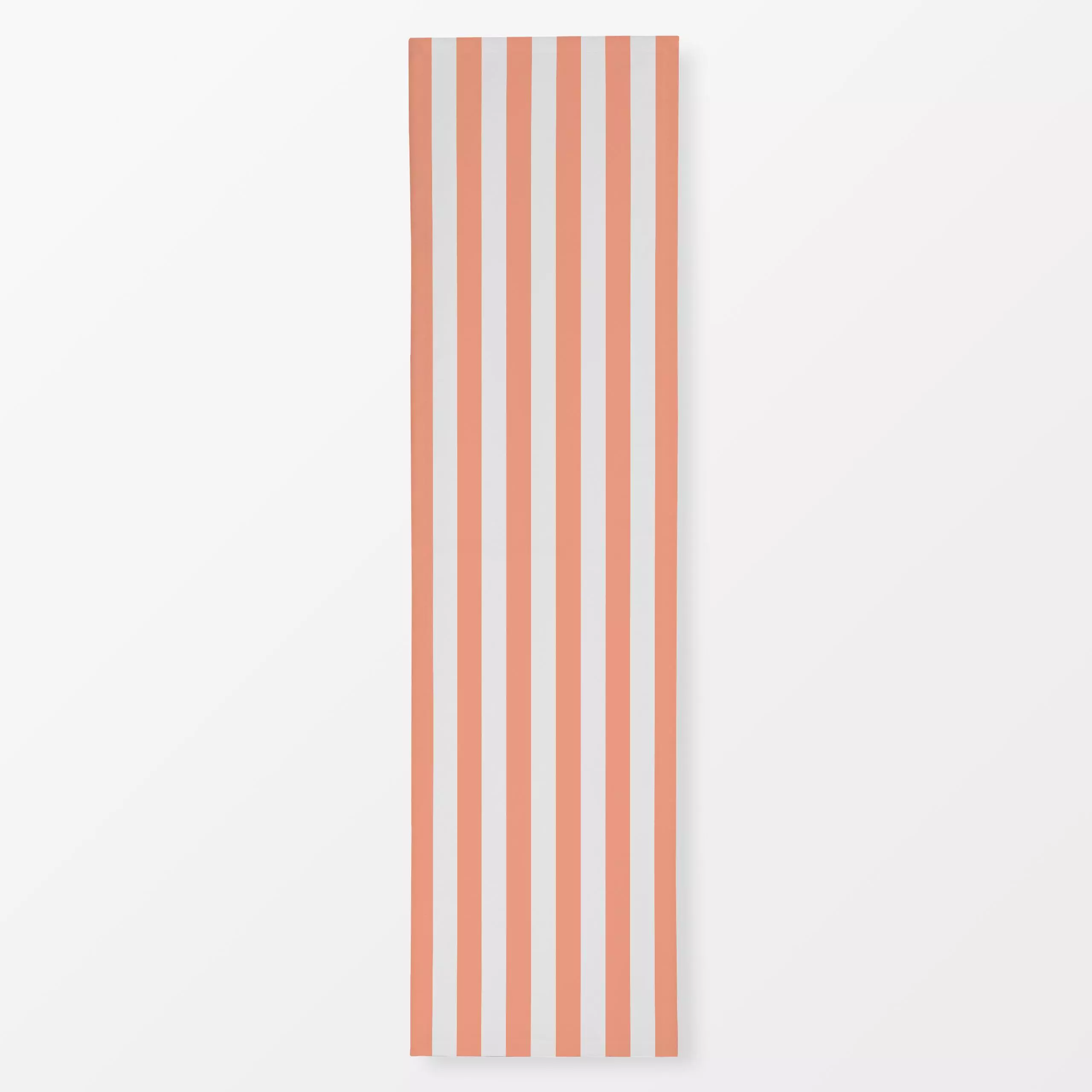 Tischläufer Streifen Pfirsich Hellgrau - Symbole & Muster - von „Karen Menzenbach"; Linien, Garten, Orange, Sommer, stripes,...