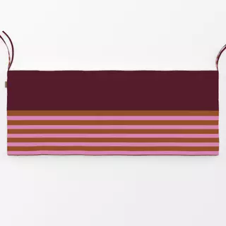 Bankauflage Maritimer Streifen Weinrot