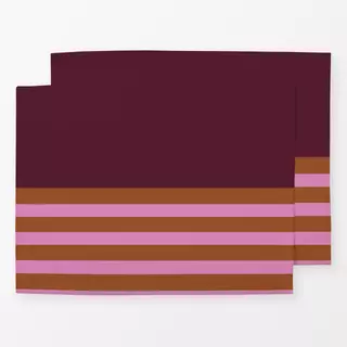 Tischset Maritimer Streifen Weinrot