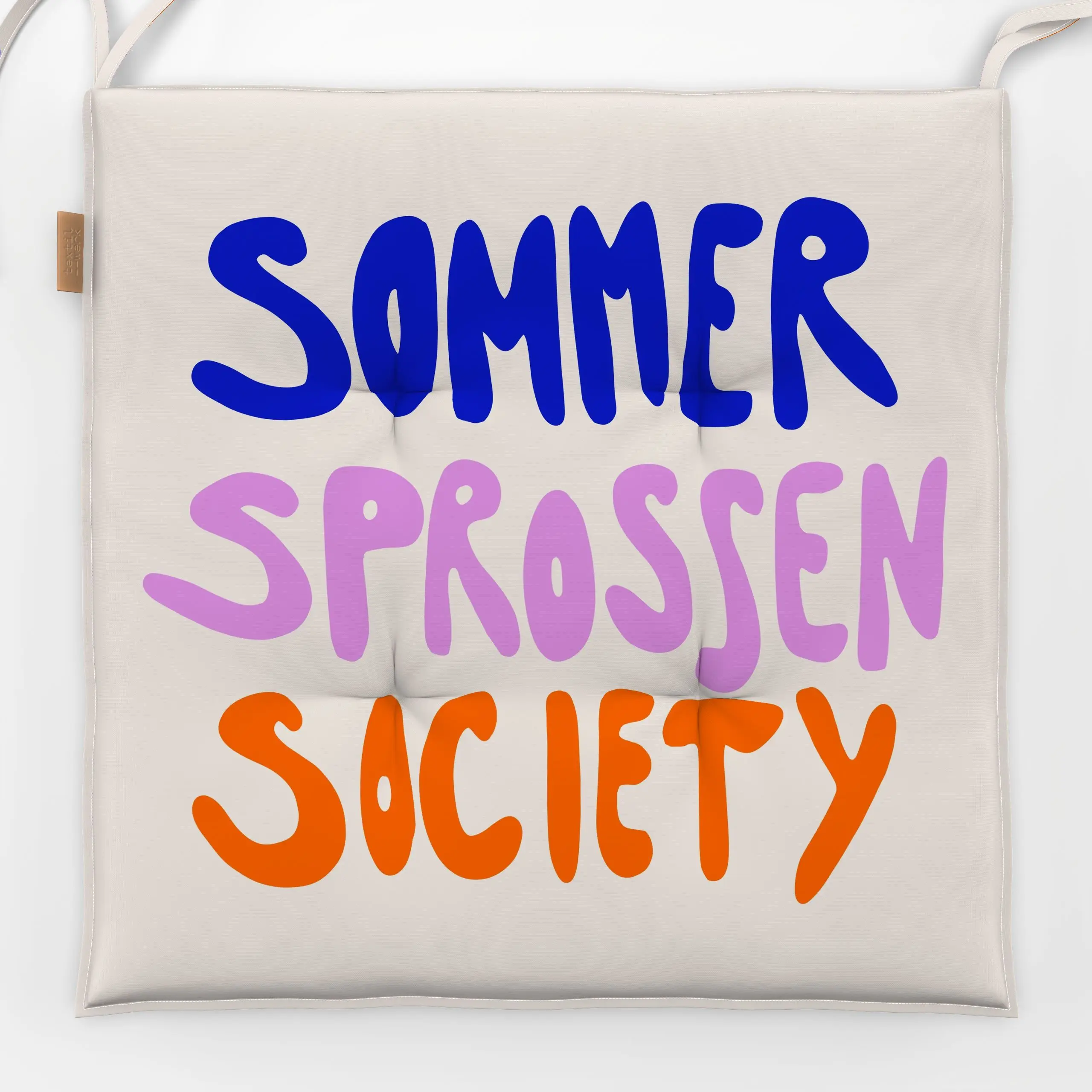 Sitzkissen Sommer Sprossen Society - Sommer, Sprüche & Schriftzüge - von „Sophie Augustin Illustration"; Sommer, typografie,...