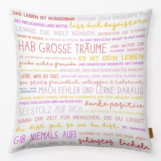 Kissen Das Leben ist wunderbar - rot