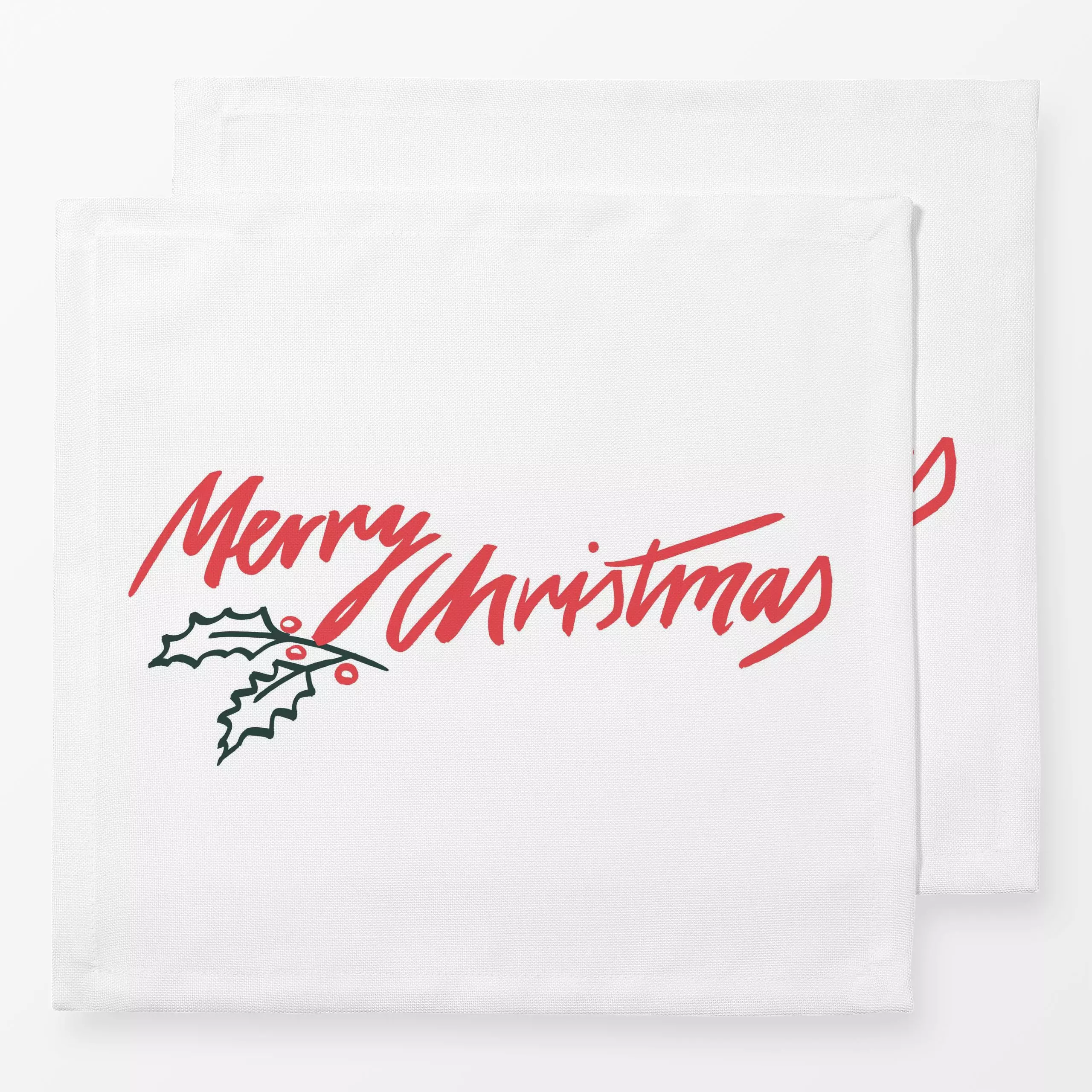 Servietten Merry Christmas weiß - Sprüche & Schriftzüge, Weihnachten, Winter - von „Janna Schipper"; Merry Christmas, Weihna...
