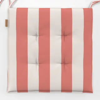 Sitzkissen Stripes red ecru