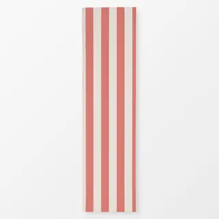 Tischläufer Stripes red ecru