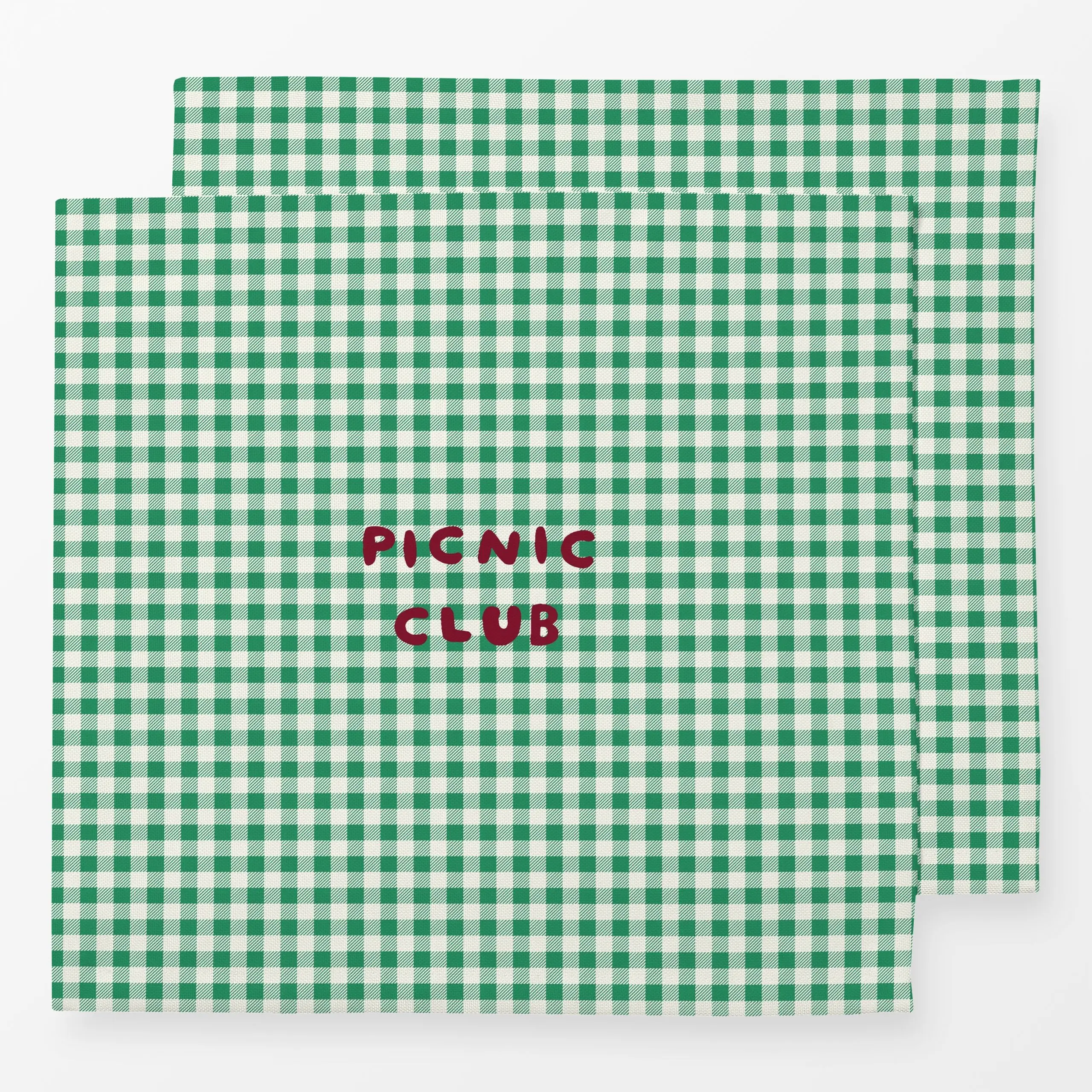Servietten Picnic Typo Picnic - Frühling, Symbole & Muster, Ostern - von „Studio ROSAGRAU"; Ostern, Karo, typografie, outdoo...