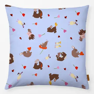 Kissen Osterhasen Blau