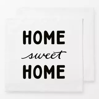 Servietten Home Sweet Home BlackWhite