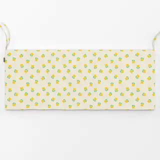 Bankauflage Tulpemuster gelb