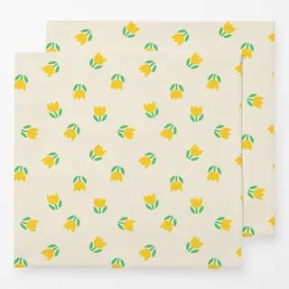 Servietten Tulpemuster gelb