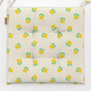 Sitzkissen Tulpemuster gelb