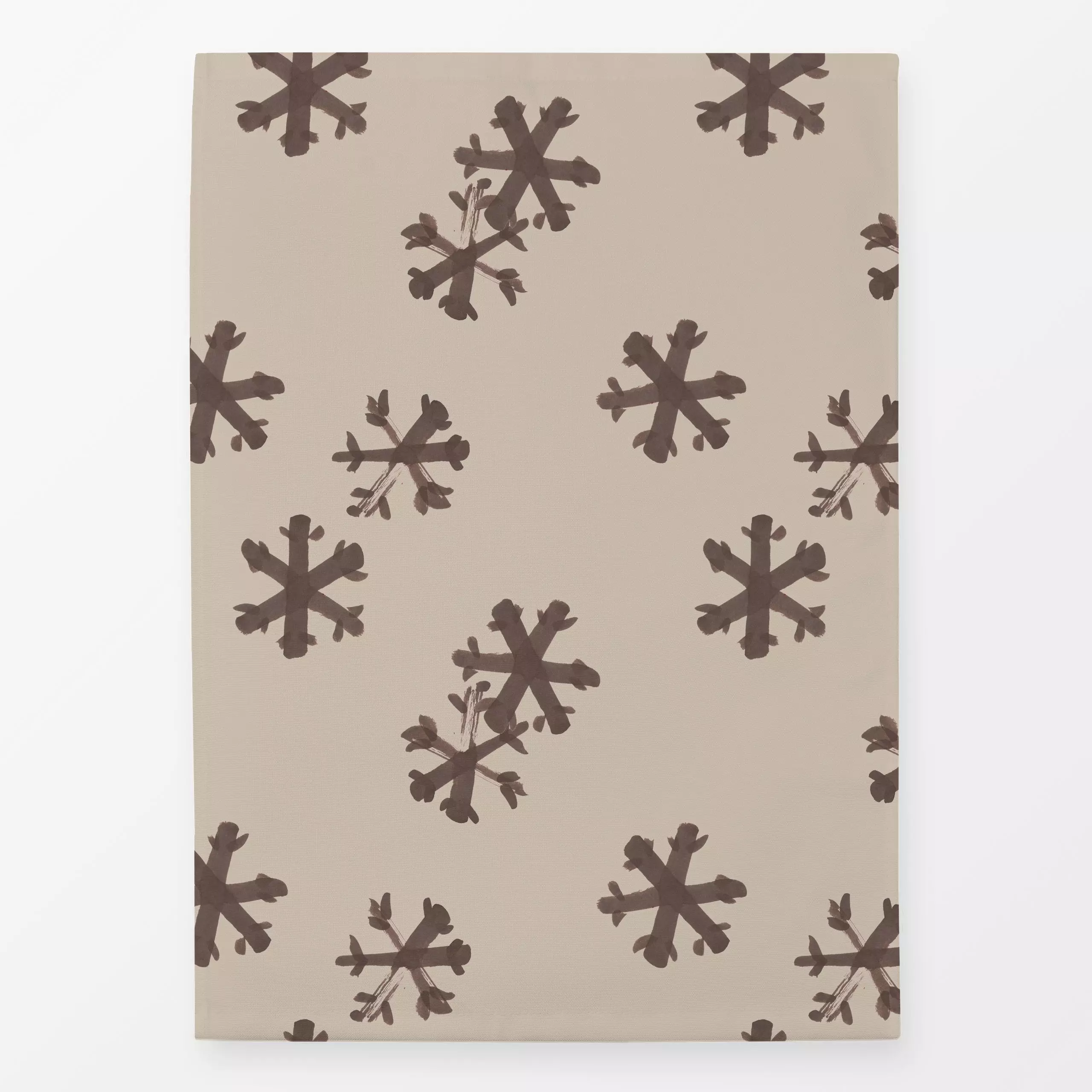 Geschirrtücher Allover Schneeflocken Umbra - Weihnachten, Anlässe - von „Kruth Design"; Schneeflocken, Weihnachten, Winter, ...