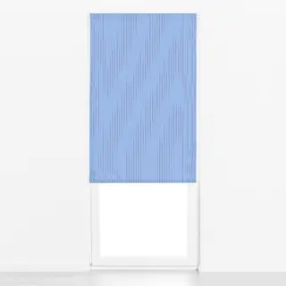 Raffrollo Bistro Stripes blue and red