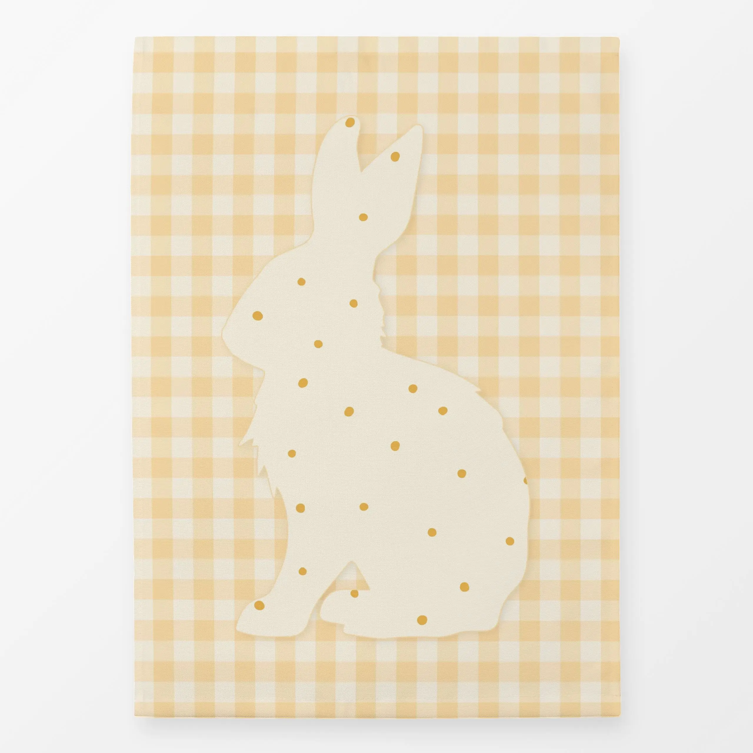 Geschirrtücher Hase mit Punkten Gelb - Tiere, Ostern - von „Monika Strigel"; Punkte, Hase, Ostern, Osterhase, landhaus, kari...