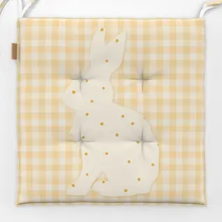Sitzkissen Hase mit Punkten Gelb