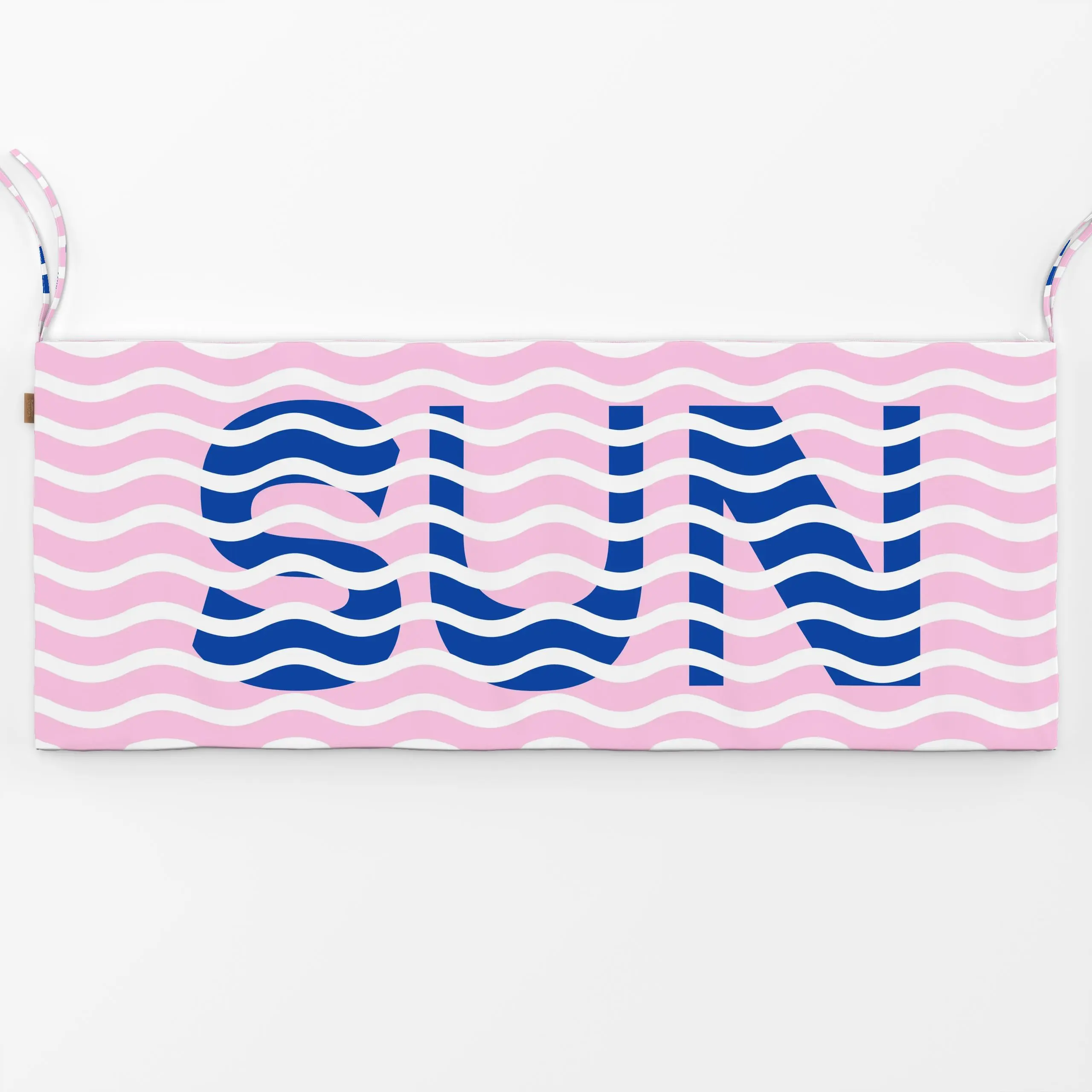 Bankauflage Sun Waves Blue - Sommer, Sprüche & Schriftzüge - von „Jana Moßmann"; Sommer, wellen, typo, sunrise, sunset, bold...