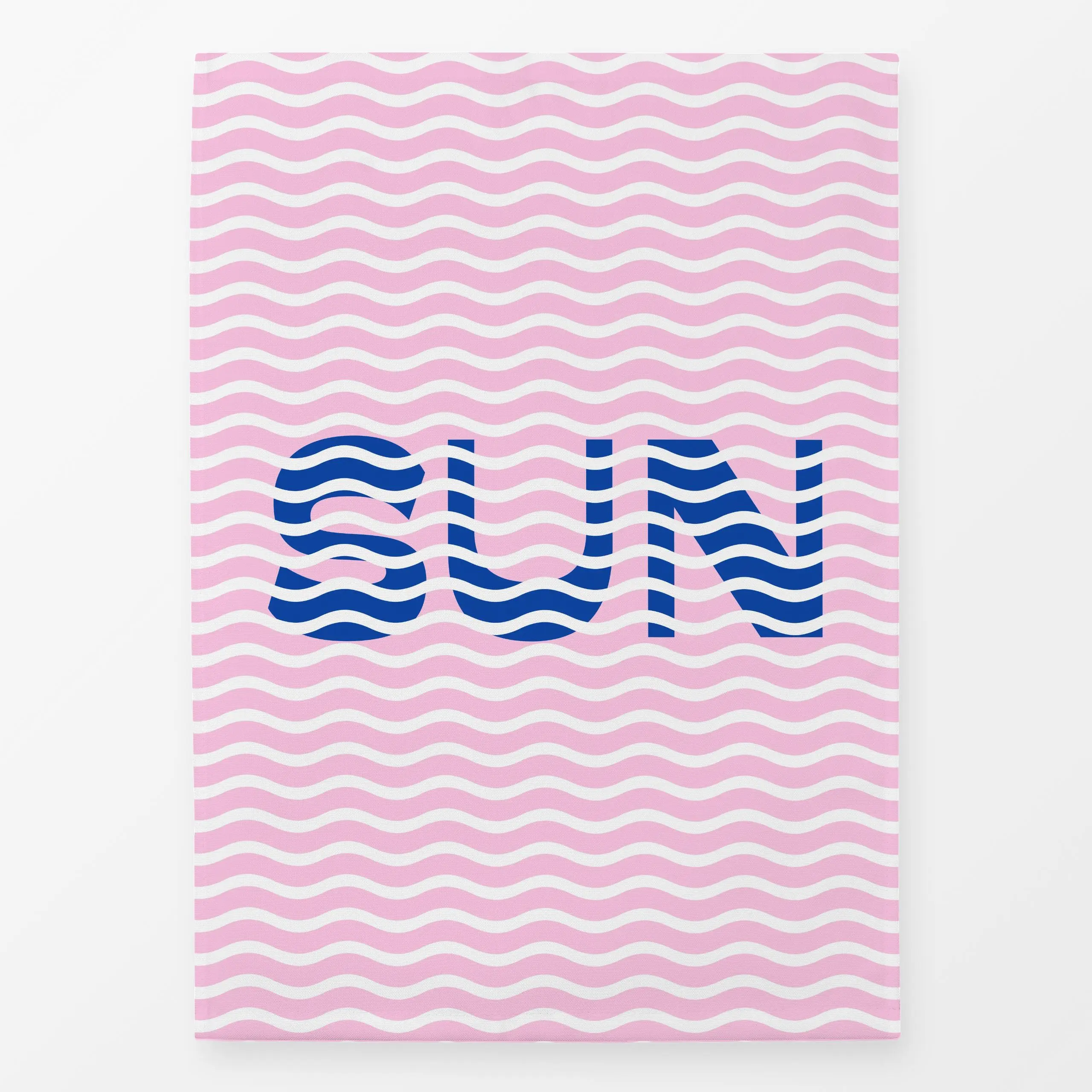 Geschirrtücher Sun Waves Blue - Sommer, Sprüche & Schriftzüge - von „Jana Moßmann"; Sommer, wellen, typo, sunrise, sunset, b...