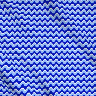 Meterware Wellen Blau Dunkel