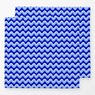 Servietten Wellen Blau Dunkel