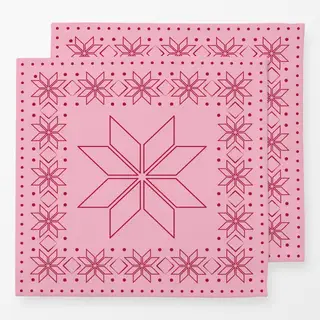 Servietten Norweger Stern pink