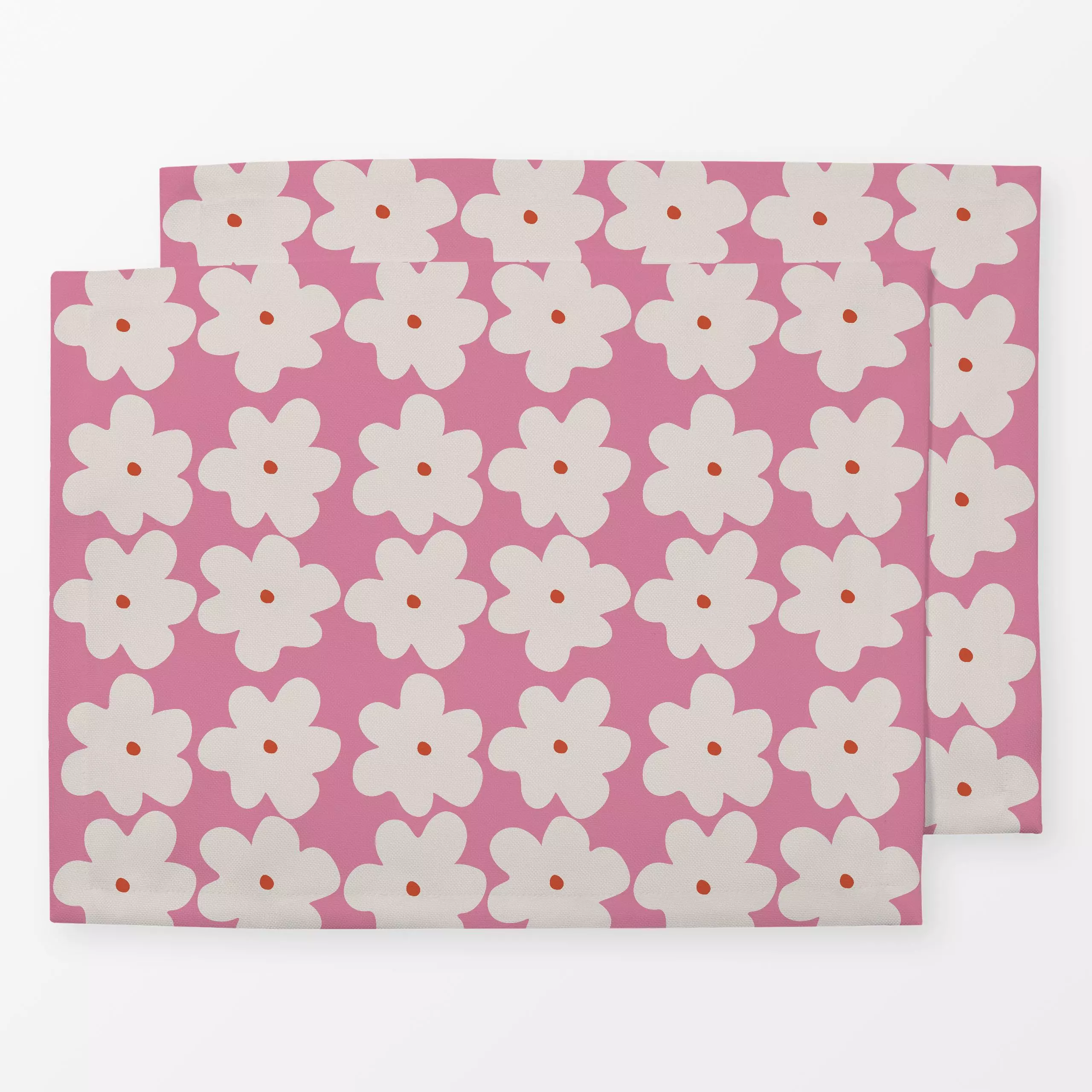 Tischset Blümchen Auf Rosa, Blumen, gemustert, Ostern, von Alisa Knöß