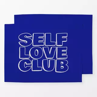 Tischset Self Love Club Blau