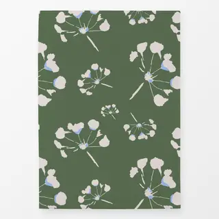 Geschirrtücher Blüten auf Olive
