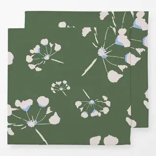 Servietten Blüten auf Olive