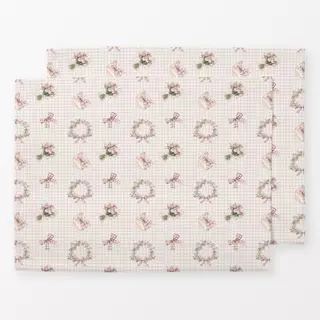 Tischset Coquette Gingham Rosa Spring