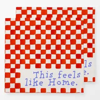 Servietten This-feels-like-Home-rot-lila