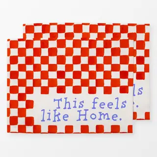 Tischset This-feels-like-Home-rot-lila