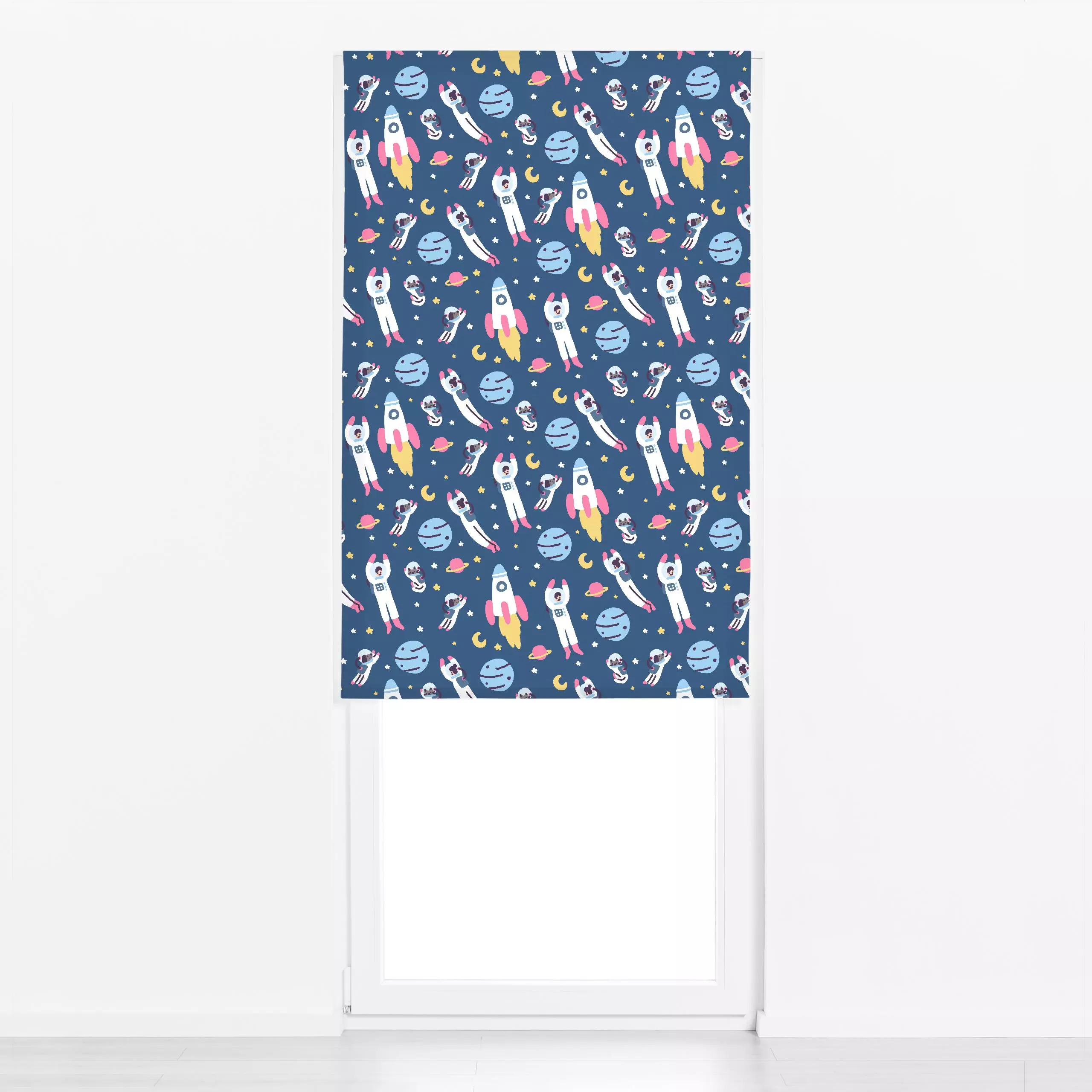 Raffrollo Universe - Kinderzimmer & Motive für Kinder, Astronomie & Weltraum - von „Sara Maese"; Kinder, weltraum, space, as...