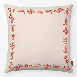 Kissen Coffee Lover Club Rahmen