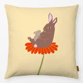 Kissen Hase mit Baby Blume