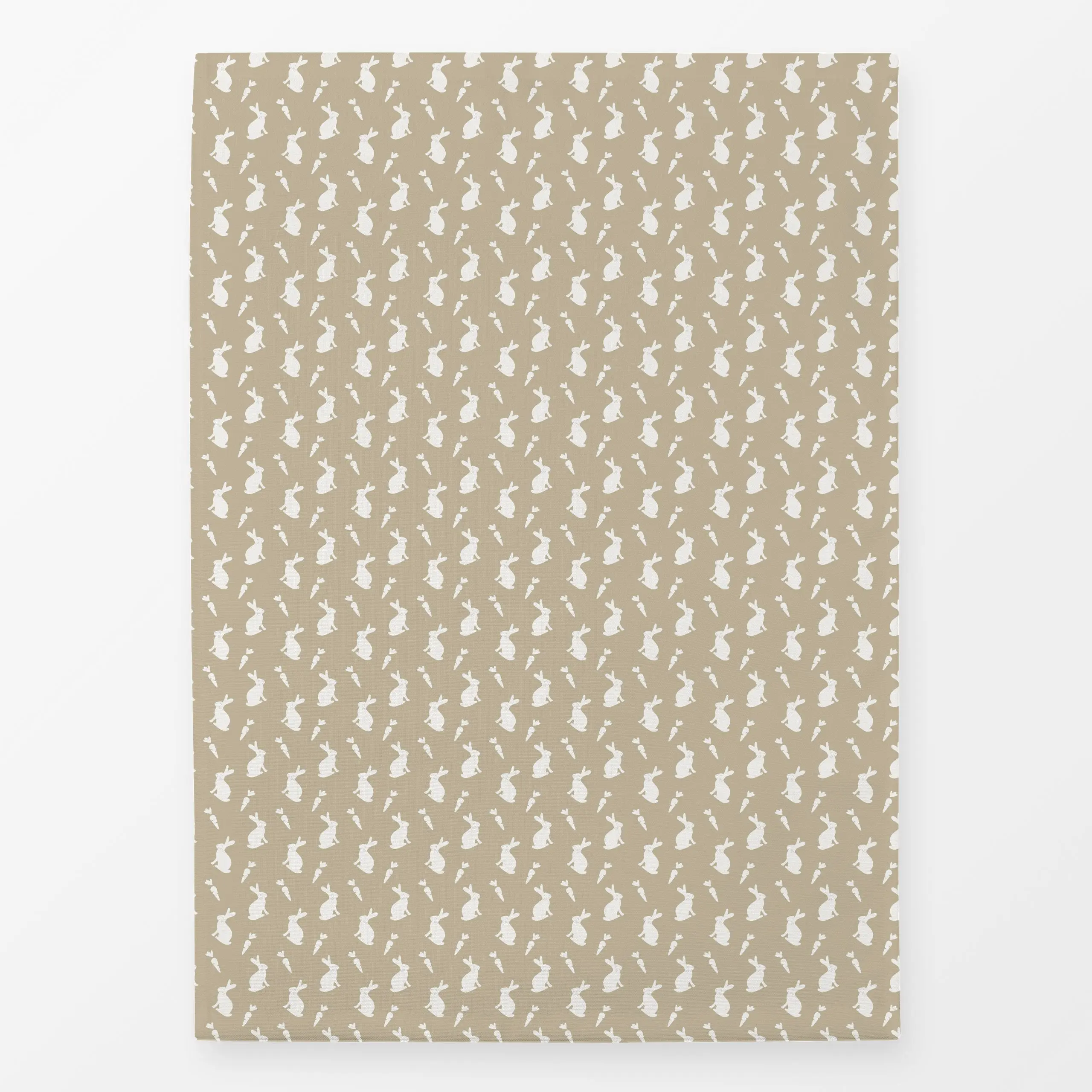 Geschirrtücher Hase und Möhre Muster - Frühling, Tiere, Ostern - von „Julia Reyelt"; boho, Muster, minimal, kleingemustert, ...