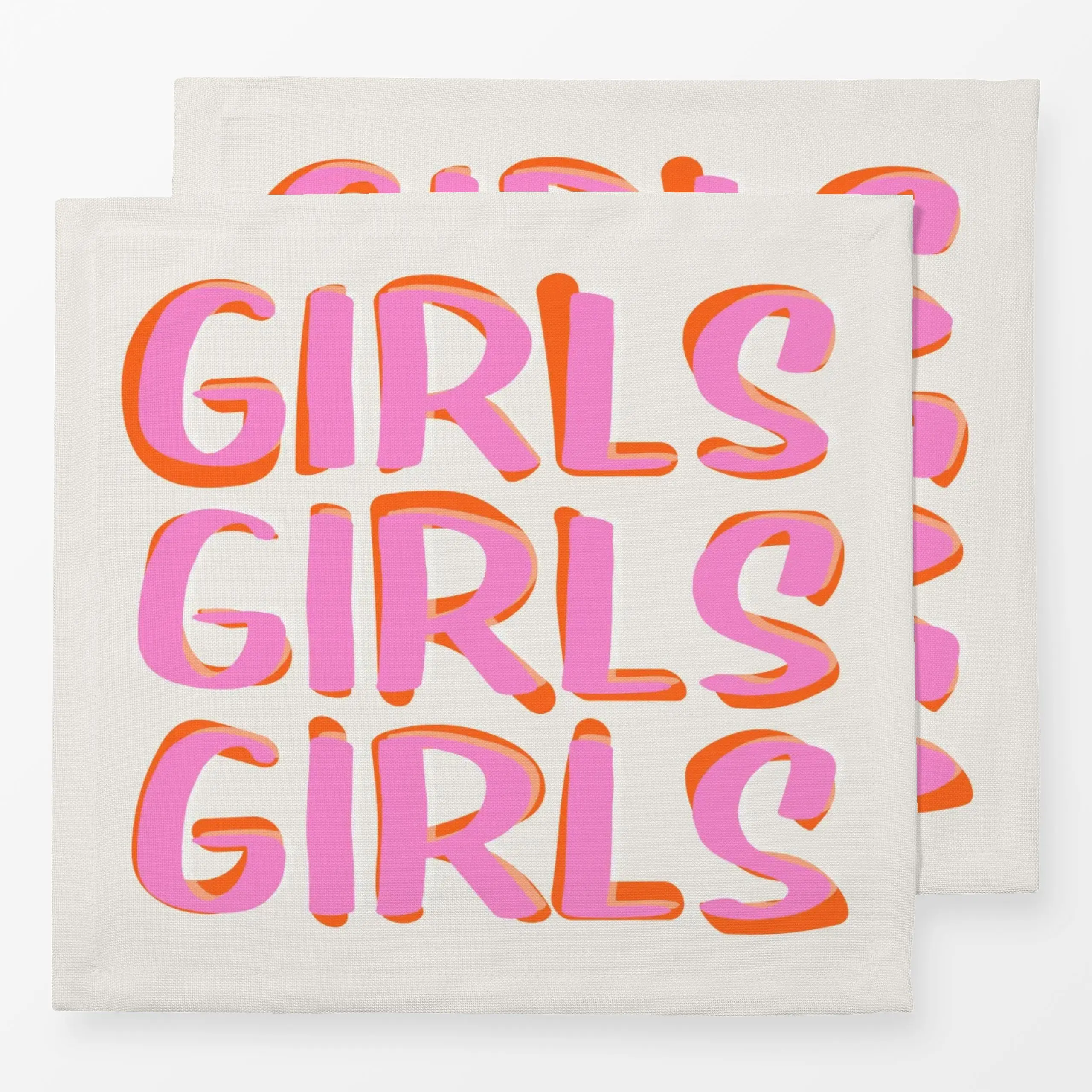 Servietten Pop-Art-Girls-Girls-Girls - Liebe, Romantik & Pride, Sprüche & Schriftzüge, Anlässe - von „Malou Studio"; typogra...