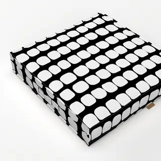 Bodenkissen Muster Punkte Dots weiss