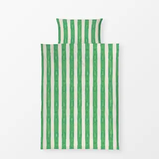 Bettwäsche Brushstroke Stripes green