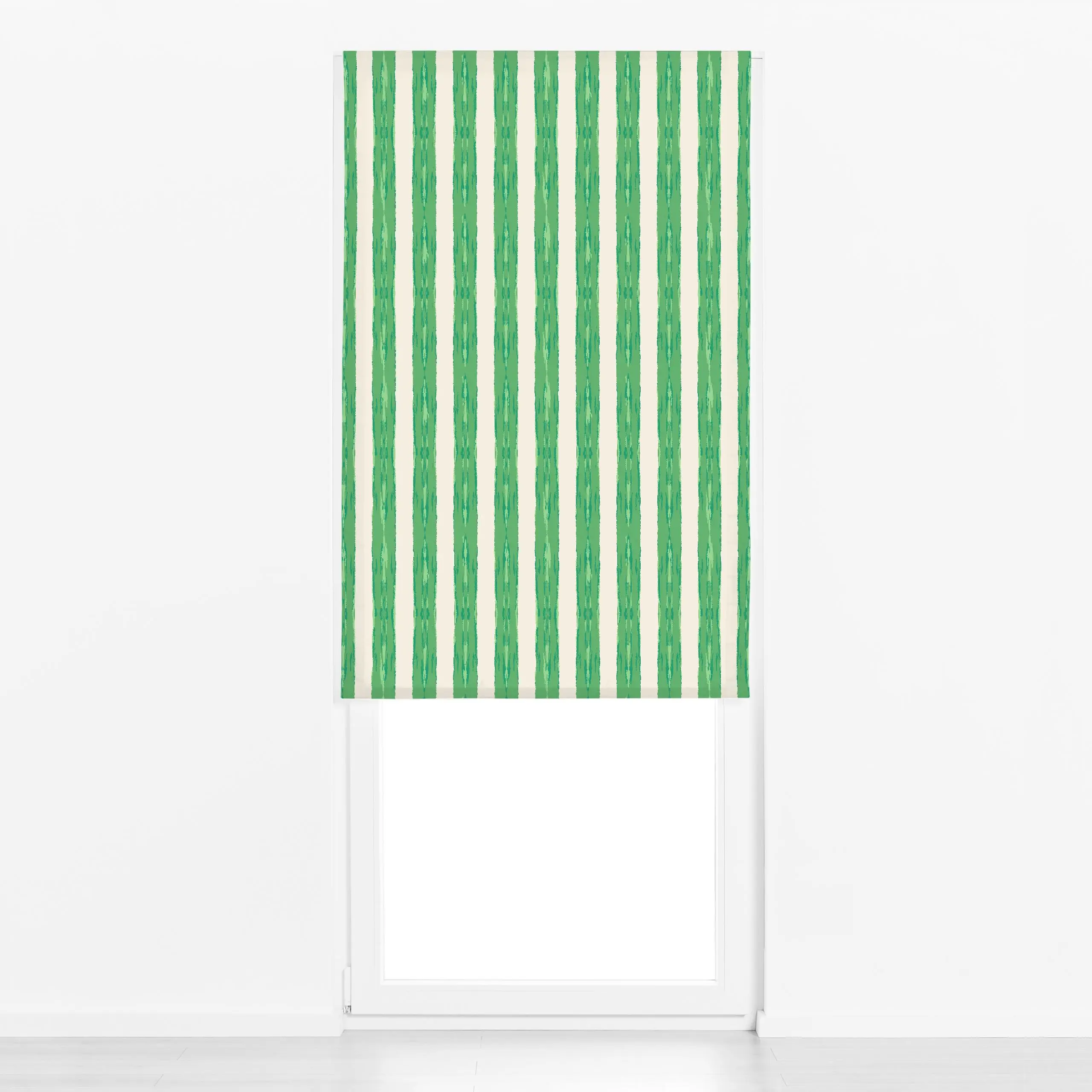 Raffrollo Brushstroke Stripes green - Sommer, Symbole & Muster - von „Karen Menzenbach"; boho, Muster, Textur, abstrakt, Str...