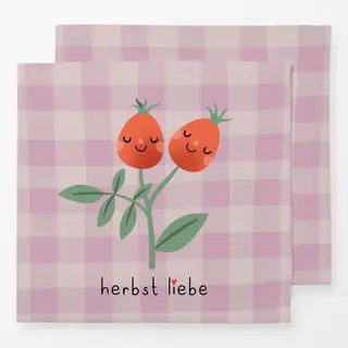 Servietten Herbstliebe Hagebutte