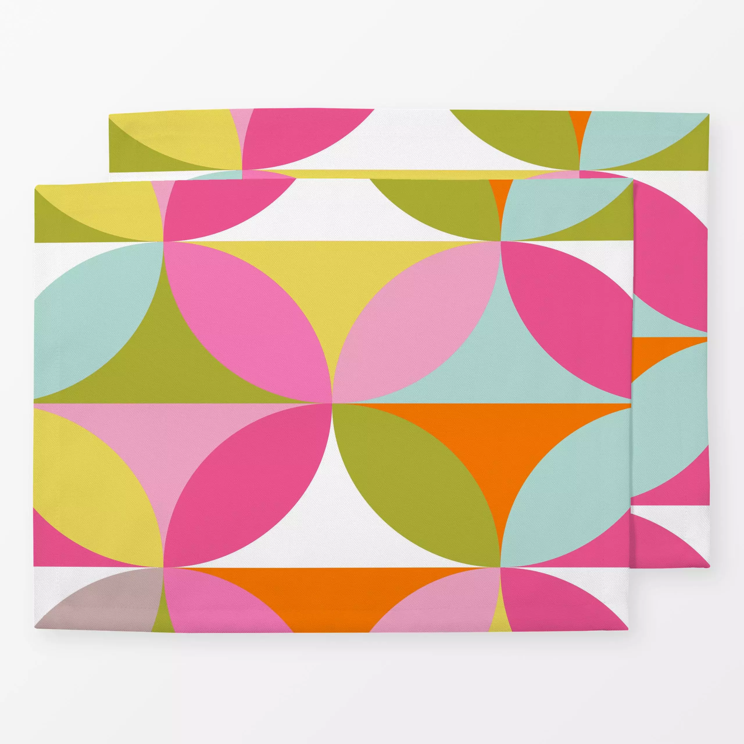 Tischset Happy Summer 10 - Sommer, Symbole & Muster, Retro & Vintage - von „Uta Naumann"; boho, abstrakt, Retro, Geometrisch...