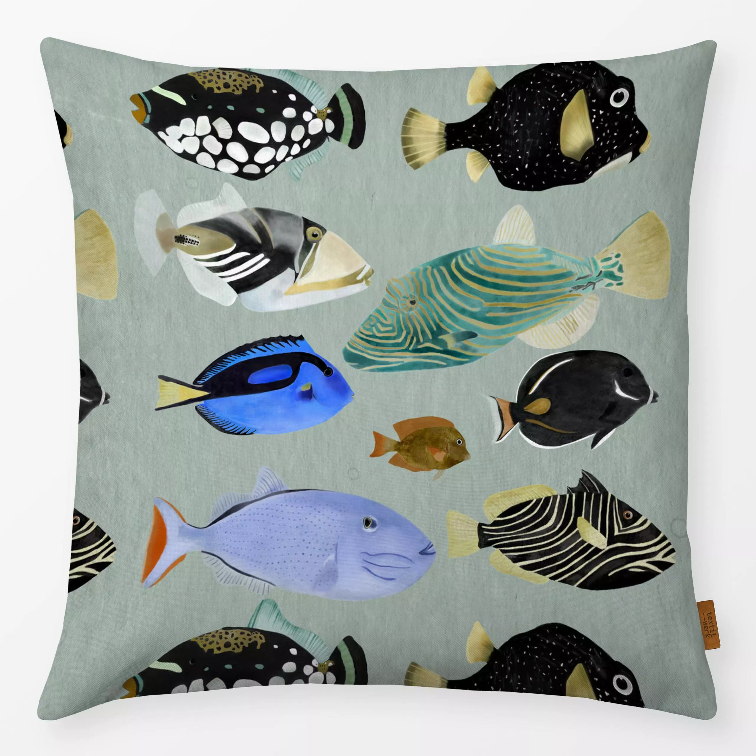 Kissen Fish - Kinderzimmer & Motive für Kinder, Tiere - von „Isabelle Vandeplassche"; Muster, Ozean, Meer, See, Meerestiere,...