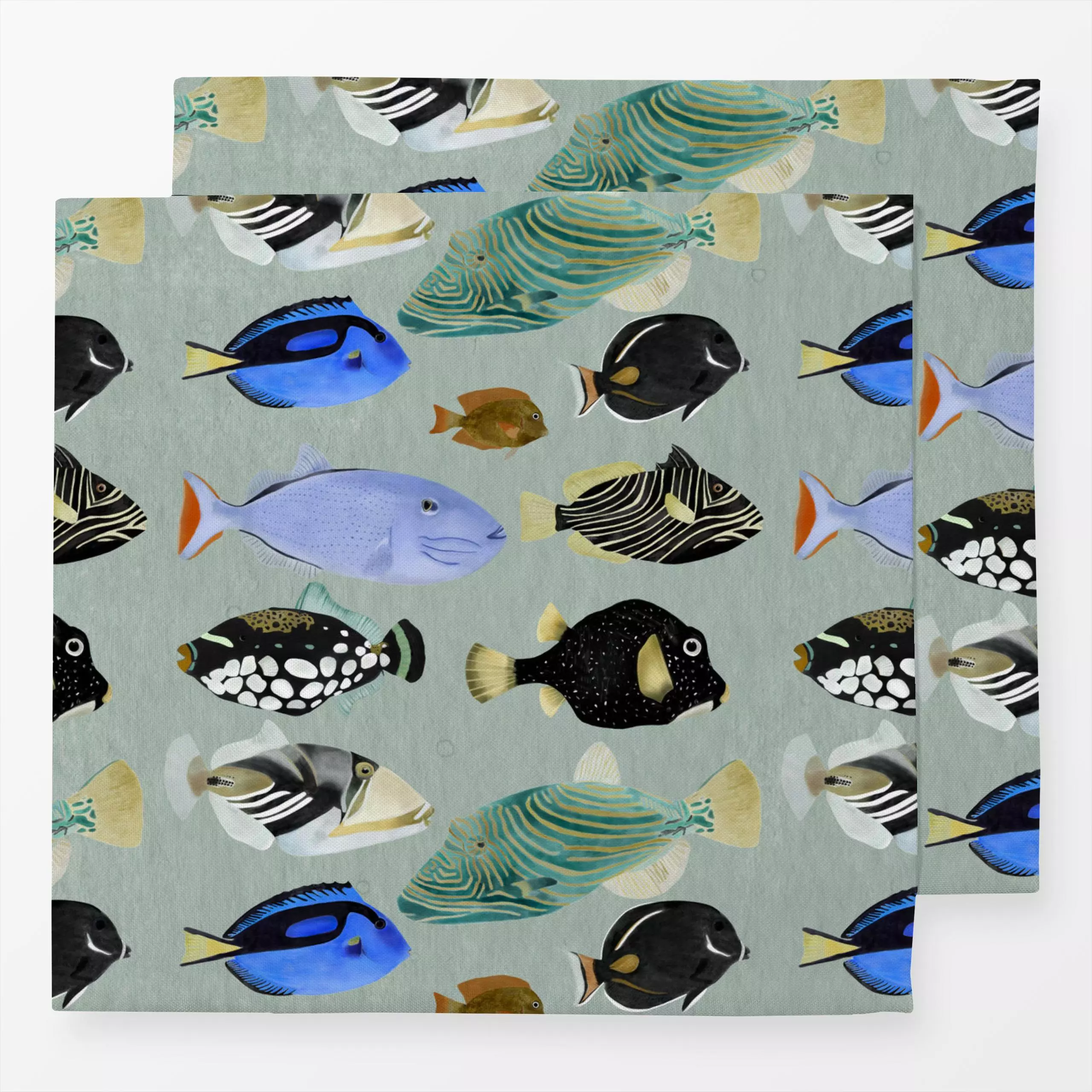 Servietten Fish - Kinderzimmer & Motive für Kinder, Tiere - von „Isabelle Vandeplassche"; Muster, Ozean, Meer, See, Meeresti...