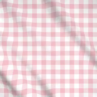Meterware Rosa Weiß Gingham Grid 3