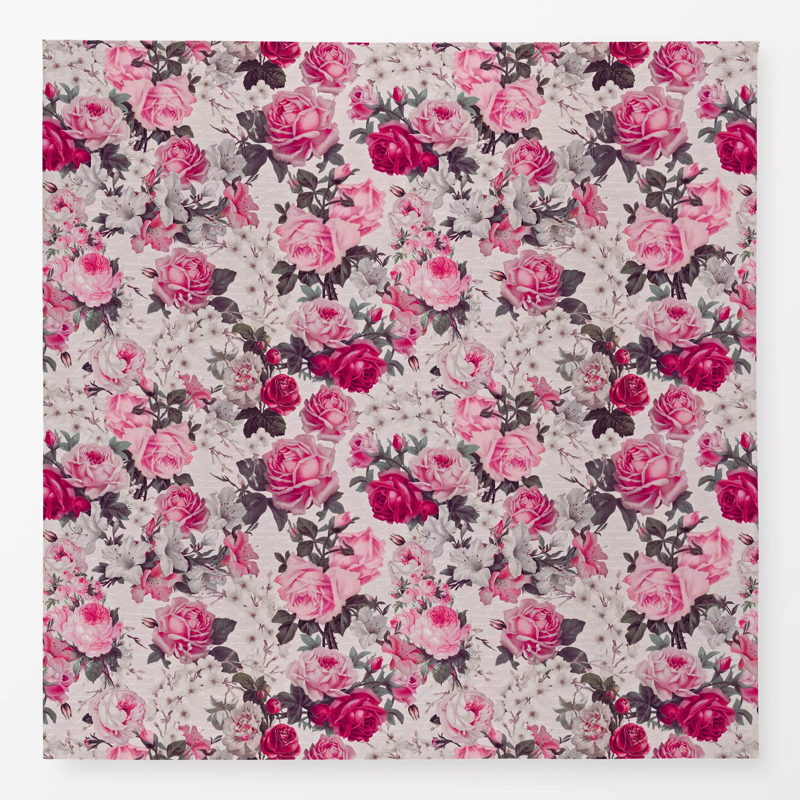 Tischdecke Rosa Rosentraum - Blumen & Florales, Retro & Vintage - von „Andrea Haase"; Rosen, vintage, Nostalgie, romantisch,...