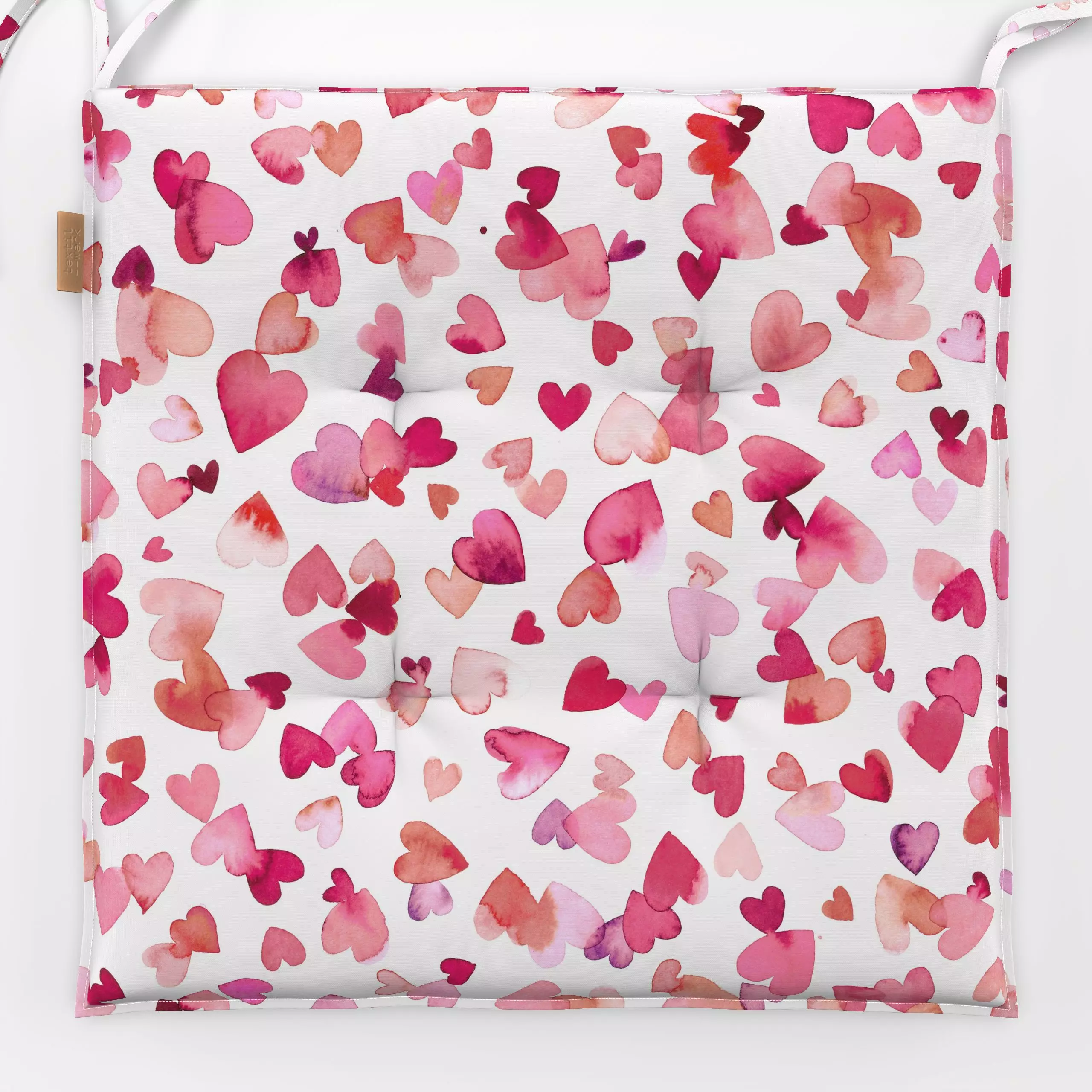 Sitzkissen Valentin Herzen Rosa - Frühling, Liebe, Romantik & Pride - von „Ninola Design "; rosa, Herzen, Pride, Valentinsta...